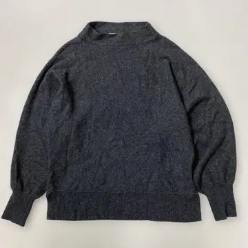 자유구 퓨어 캐시미어 돌먼 볼륨 슬리브 니트 풀오버