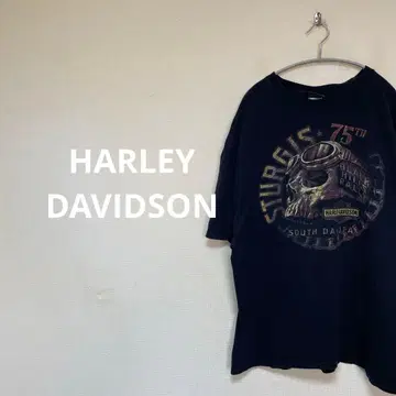 HARLEY DAVIDSON 티셔츠 블랙 스컬