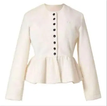 Bibiy 'B' CAMEL PEPURAMU CARDIGAN 화이트