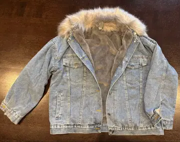 퍼 달린 데님 자켓 XL 새상품