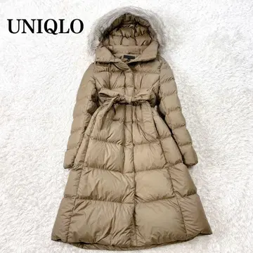 새상품급 UNIQLO 라이트 웨이트 다운 후디드 코트 M 유니클로 발수