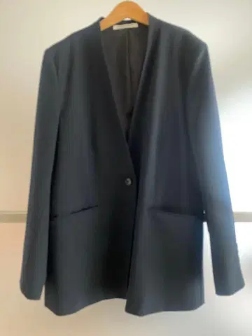 BEAUTY YOUTH 노카라 자켓 네이비 컬러