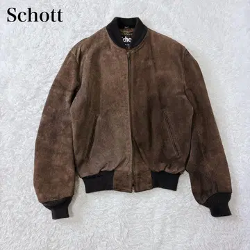 새상품급 80 90s 샷 블루종 스웨이드 ideal 지퍼 M 브라운