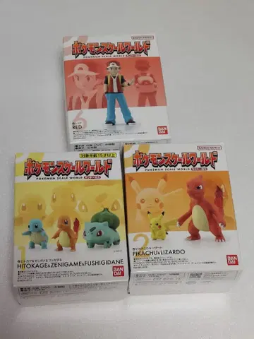 포켓몬 스케일 월드 파이리&꼬부기&이상해씨 피카츄 레드