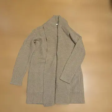 HUGOBOSS 여성용 헤링본 니트 베이지 가디건 XS