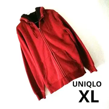 XL LL 빨간색 풀 집업 자켓 보아 속기모 레드 후드티