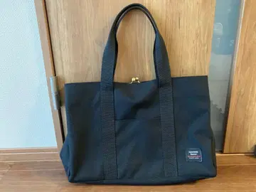 아야노코지 가마구치 스퀘어 토트백 (L) 블랙