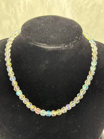 크리스탈 패싯 컷 목걸이 여성용 오샤레