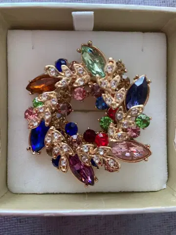 de'Varie 다색 크리스탈 브로치