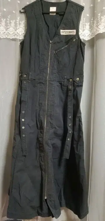 HYSTERIC 슬리브리스 롱 원피스 블랙