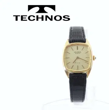 TECHNOS Extra Quartz 시계 스위스산 골드 다이얼