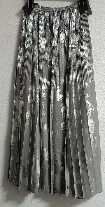 최종 가격 실버 플리츠 스커트