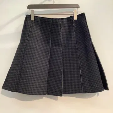 새상품 JIL SANDER NAVY 질 샌더 네이비 체크 스커트