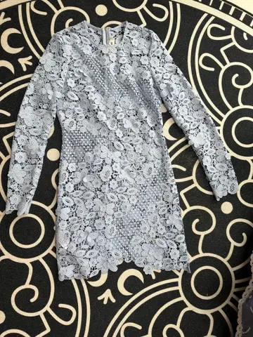 self-portrait 라이트 블루 레이스 원피스 UK6