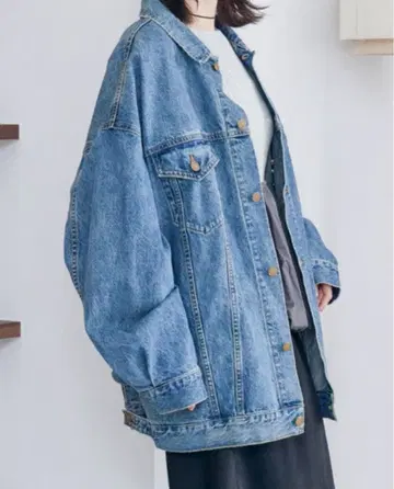 언그리드 데님 자켓