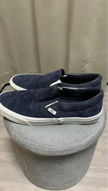 VANS 클래식 슬립온 스웨이드 네이비 27.5cm