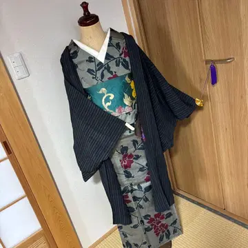 어른스럽고 멋져요! 줄무늬 긴 겉옷(^^) 크레이프 원단