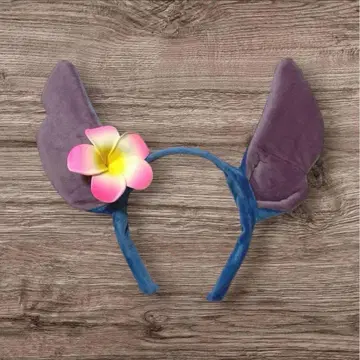 스티치풍 머리띠 플루메리아 핑크 테마파크 할로윈 분장