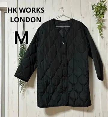 새상품급 HK WORKS LONDON 퀼팅 자켓 롱 기장 코트 M