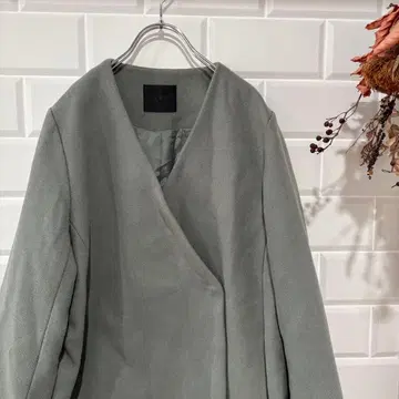 KBF 노카라 롱 코트 아우터 모 혼합 프리 사이즈 가을/겨울