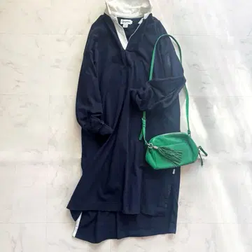 짐플렉스 티셔츠 폴로 원피스 긴팔 네이비 14 넉넉한