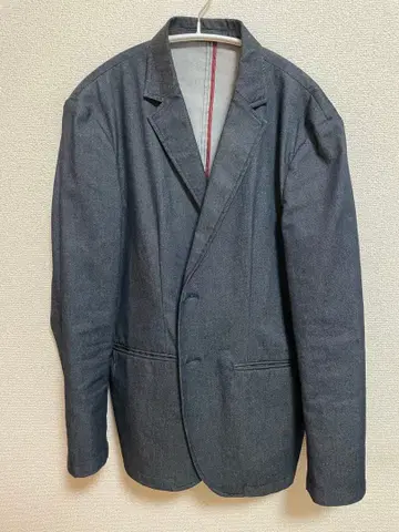 새상품급 다케오 키쿠치 데님 라이크 스트레치 언라이닝 자켓 M