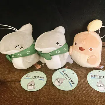 외출 아기상어 바닷가 친구들 보이스 마스코트 봉제 인형 3종 세트