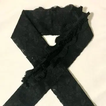 비대칭 프릴 레이스 장식용 깃 (플리츠 프릴)