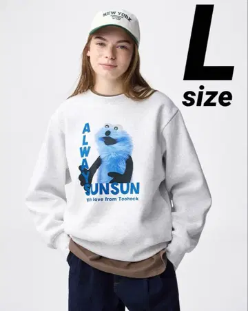 새상품 GU 순순 헤비웨이트 맨투맨 풀오버