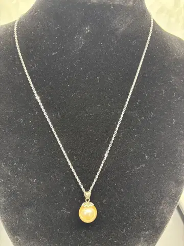 실버 진주 목걸이 약 12mm 여성용 세련된 고급 펄