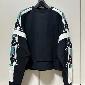 카파 트레이닝복 카파 맨투맨 블랙 로고 맨투맨 오버 사이즈