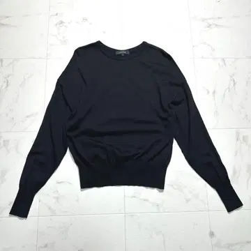 언타이틀 울 캐시미어 실크 니트 백 골드 버튼 돌먼 슬리브 블랙