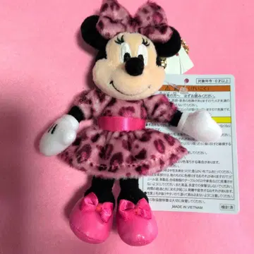 도쿄 디즈니 리조트 미니 레오파드 무늬 봉제 인형 참 핑크 2