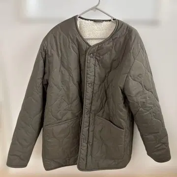 A DAY IN THE LIFE 올리브 그린 퀼팅 자켓