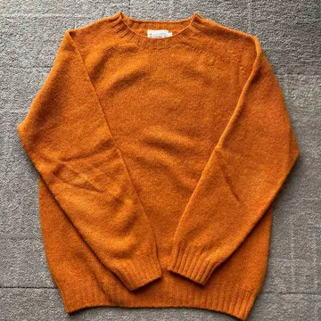 INVERALLAN 셰틀랜드 스웨터 42 빈티지 오렌지 손뜨개질