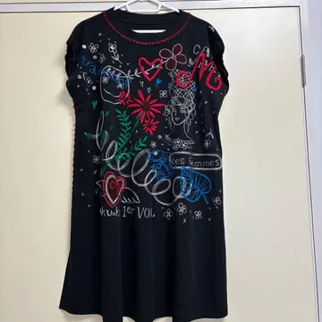 새상품급 자수 장식 블랙 튜닉