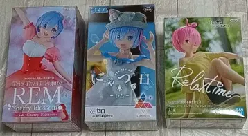 Re: 제로부터 시작하는 이세계 생활 렘 & 라무 피규어 3체 세트