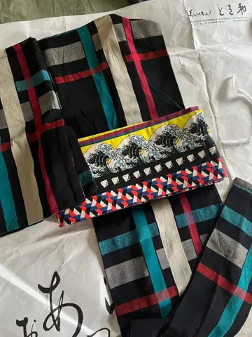 반폭 오비 물결 하운드투스 체크와 기하학