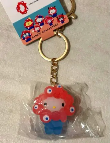 미야쿠미야쿠 산리오 입체 마스코트 클리어 컬러 키링 키티