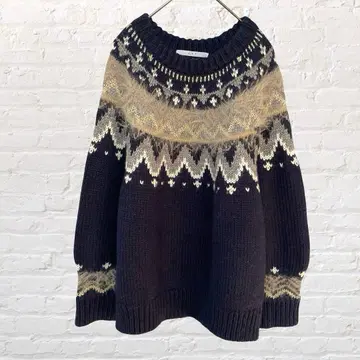 11049 KBF 페어아일 니트 스웨터 네이비 구제 의류