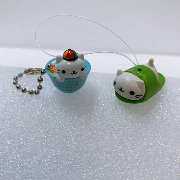 냥냥냥코 반점 안냥두부 슬리퍼 키링 2개