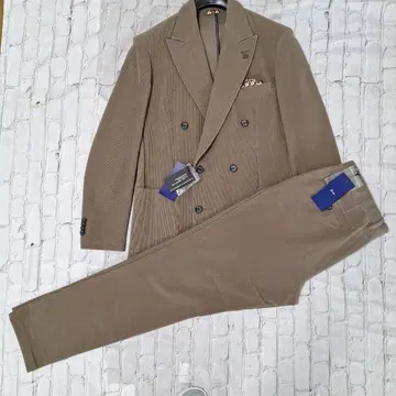 G-STAGE 브라운 더블 브레스트 캐주얼 수트 코듀로이 상하의 팬츠