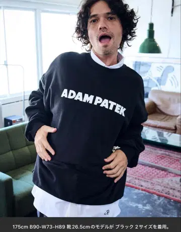 ADAMPATEK/logo 크루넥 맨투맨/로고 크루넥 맨투맨