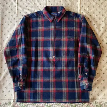 pendleton 하프 지퍼 울 체크 셔츠 M