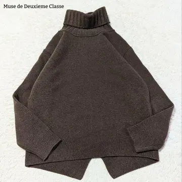 새상품급 뮤즈 두지엠 클라세 캐시미어 혼방 터틀넥 최근 F 브라운