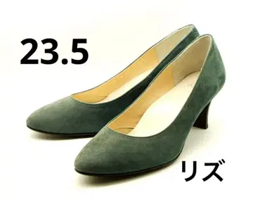 미사용 리즈 스웨이드 심플 펌프스 포멀에도 19250엔 23.5