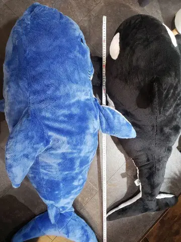 상어와 범고래 봉제 인형 세트 초 대형