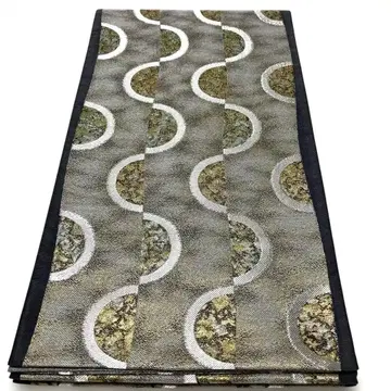 원형 무늬 후쿠로 오비 그레이 금