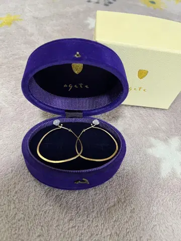[agete] 아가트 K10 꼬임 후프 귀걸이