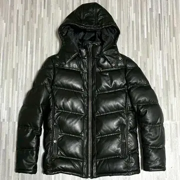 archive 양가죽 램 가죽 다운 자켓 후드 탈부착 가능 블랙 L